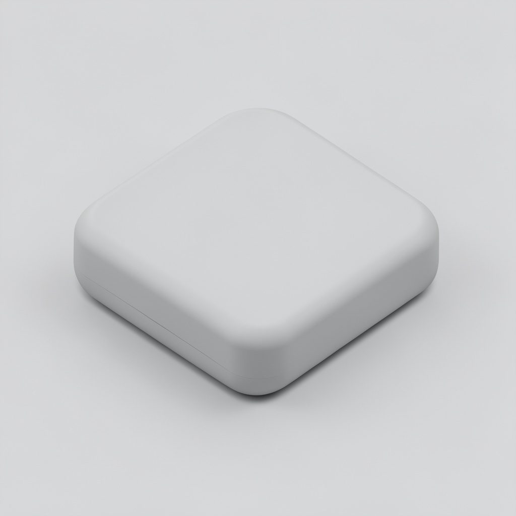 Ídice 3D isométrico de um botão de download em azul e roxo